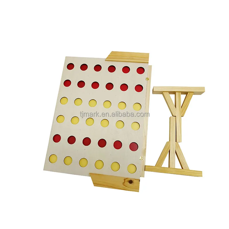 Natural Color Giant Connect 4 Game Set Outdoor Game Sport Toys 4 In A Row Game