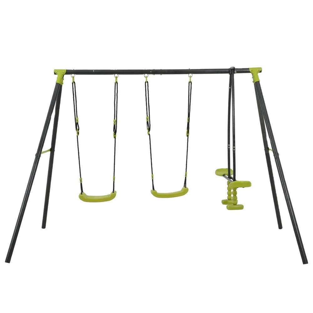 XIUNAN XNS008 Hot Sales 3500*1380*1800mm Metal and Plastic Wearable and Strong Child Swing  for Playground kIids Slide
