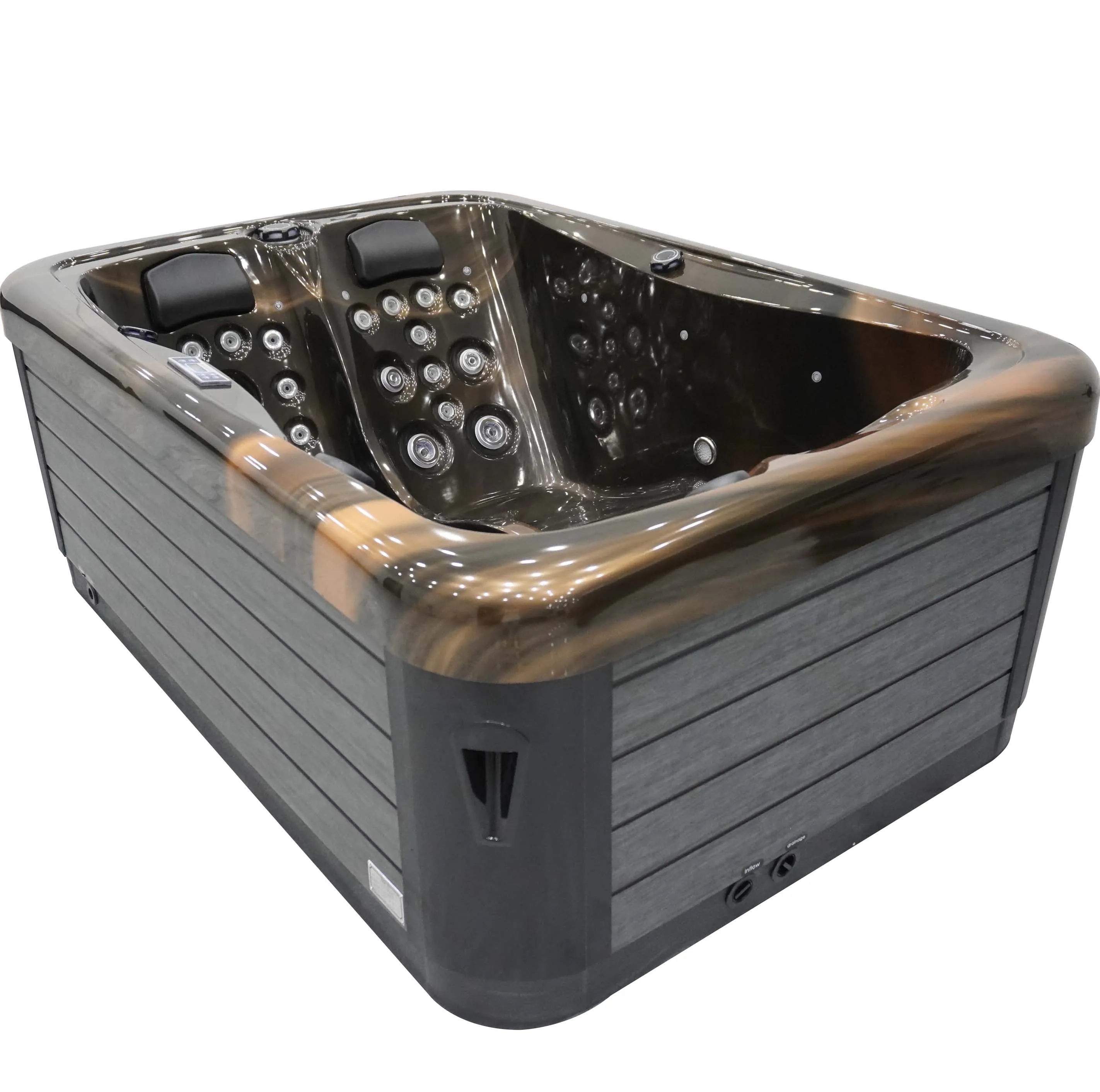 Hydrorelax 2023 New Product Luxury 2 person Acrylic Shell Hot Tub Outdoor Swim Spa With speaker And Party Massage Bath