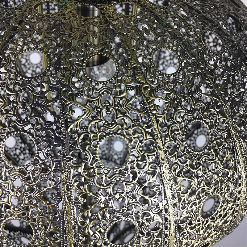 Oval Shade 1 Light Turkish Moroccan Pendant Lamp Ceiling Pendant Light for Bedroom