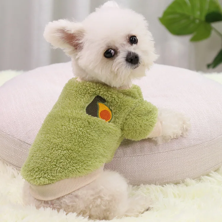 Warm and cute in autumn and winter dog pet supplies cat clothes little dog Teddy New Year pet costumes