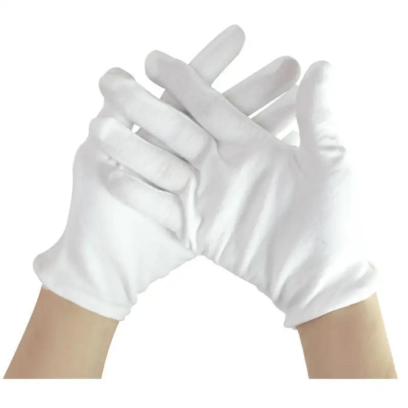 Wholesale Quality Inspection Dust-Free Cotton Gloves Pure Cotton Thick Etiquette Play Work Sweat Brawl Protection Gloves Daily