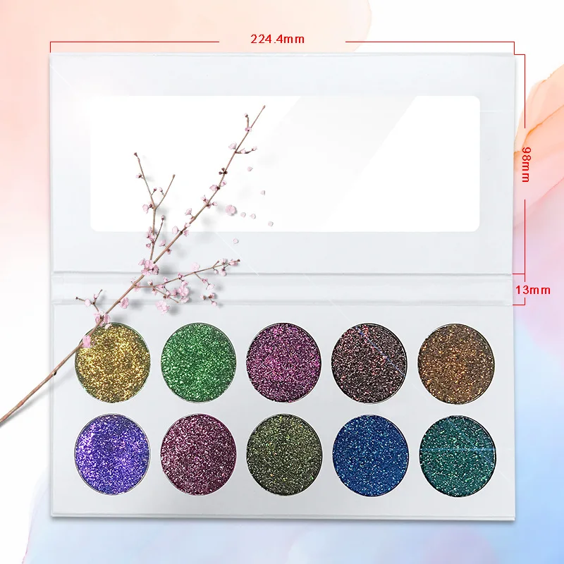 10 Colors Makeup Eyeshadow Palette Easy to Color Long Lasting Vegan High Pigment Color Shift Eyeshadow
