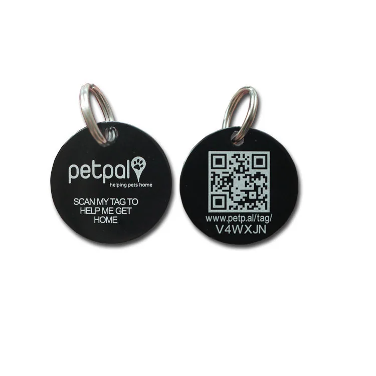 QR Code Pet ID Tag Google Location Stamp Metal Dog Name Stainless Steel Dog Tag