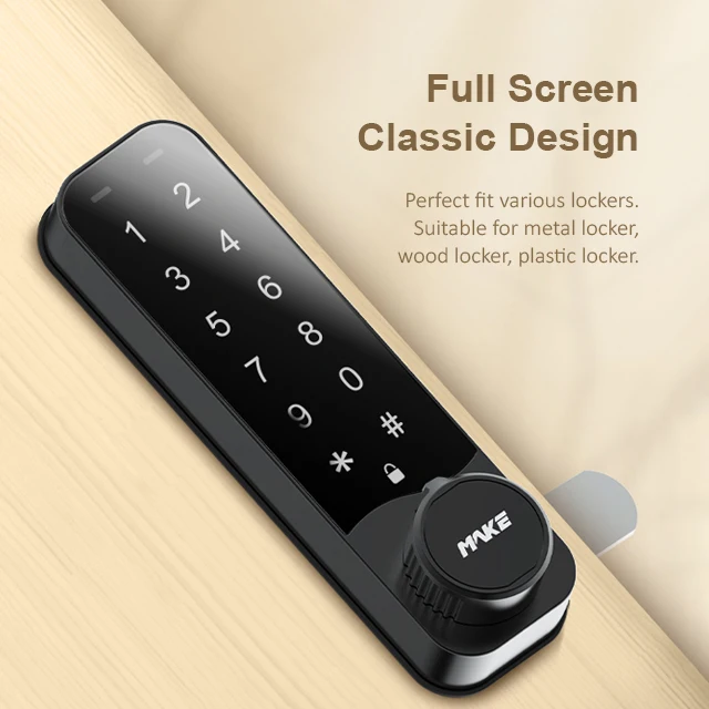 MK735 IP65 waterproof Electronic coded Password Lock Digital Cabinet Passcode Lock Keyless Fitness Gym touch keypad Locker Lock