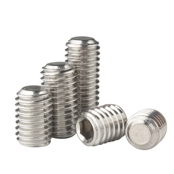 Sunpoint M2 M 3M4 M5 M6 M8 M10 304 stainless steel flat end machine set screw headless hex socket base set screw