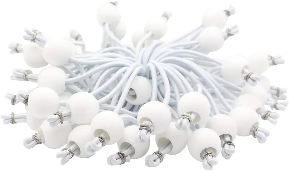 White Bungee Balls, Taomoder Black Bungee Cord Heavy Weight Tarp Bungee Cords Tie Down Straps Multifunction Elastic Rope,SJD002