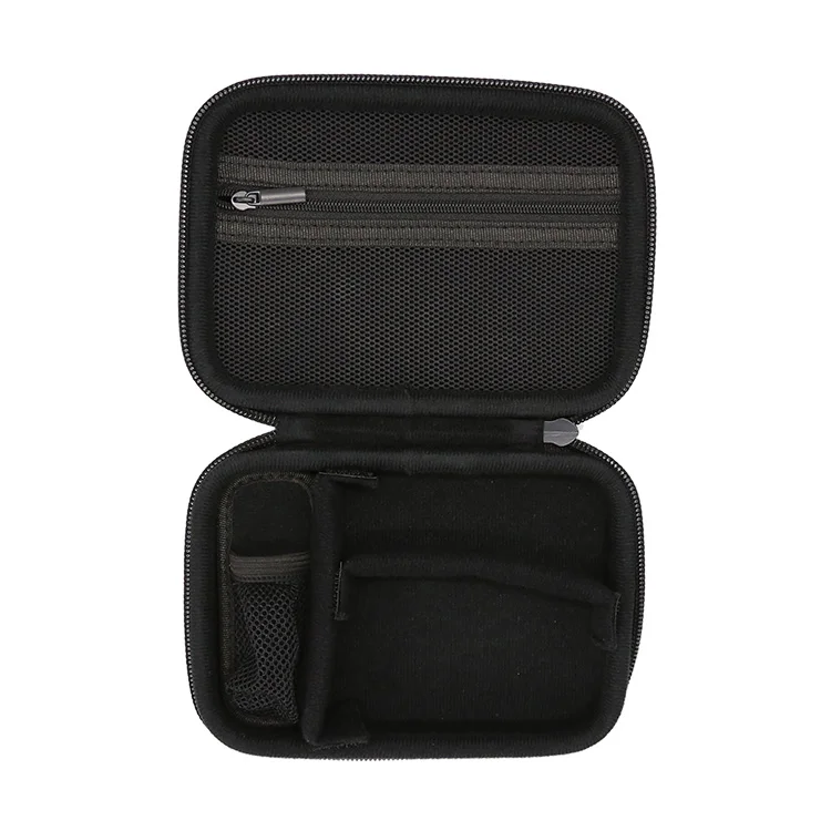 Custom Logo Rubber Zipper Blood Sugar Meter Glucose Meter Diabetes Testing Kit Storage Case Glucometer Bag With Foam EVA Packing
