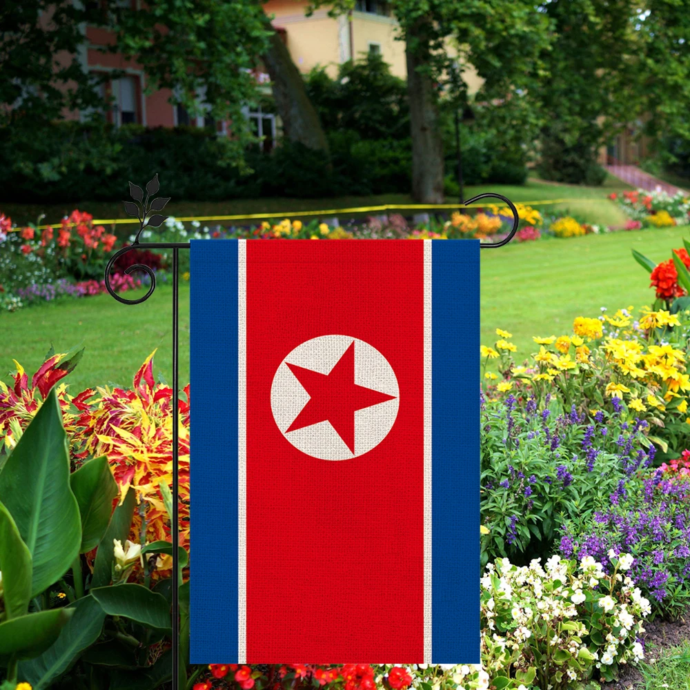North Korea Flag Outdoor High-quality Linen Material 12*18In More Styles For You To Choose From