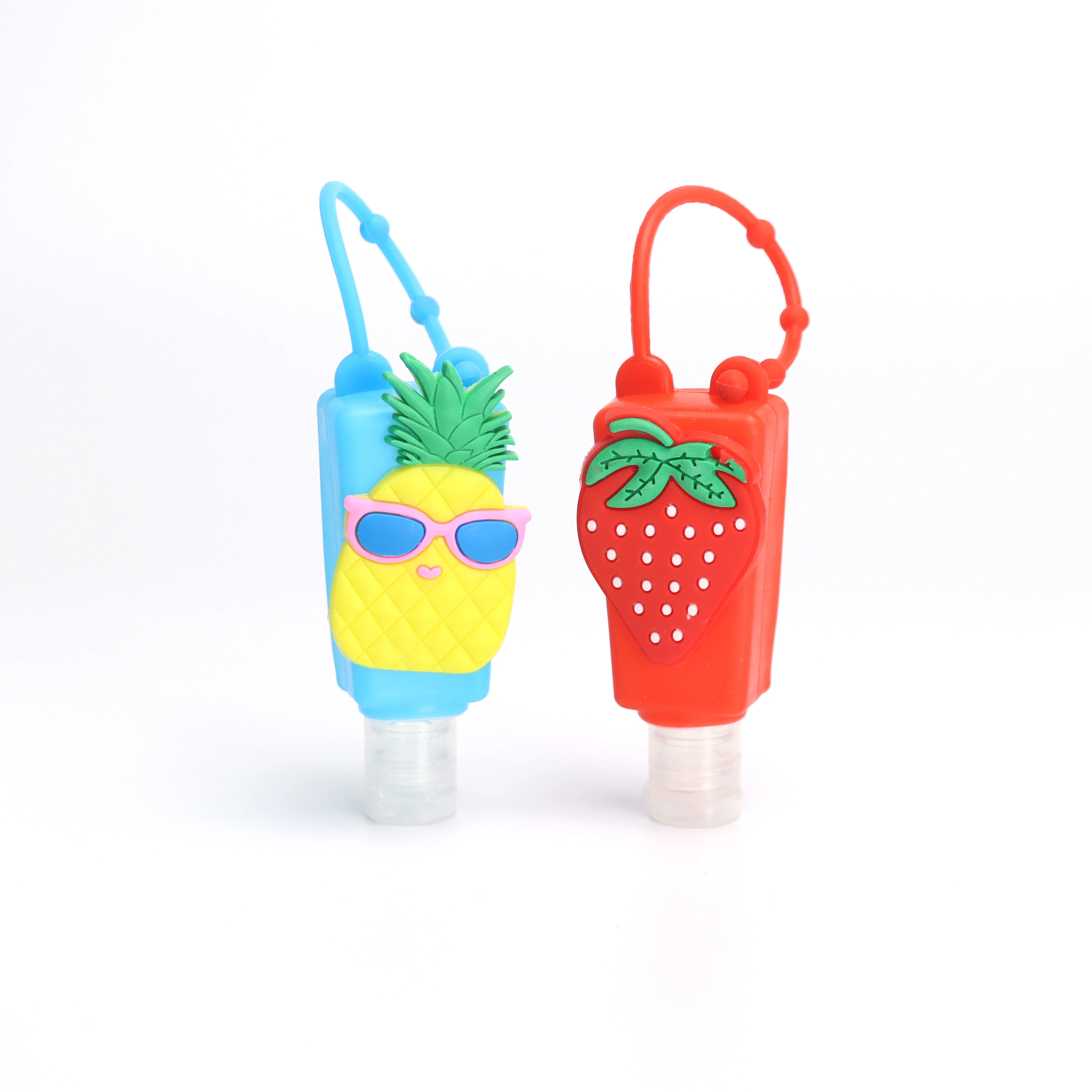 Cartoon Empty Bottle 30ml Portable Silicone Cover Hand Sanitizer Plastic Bottle