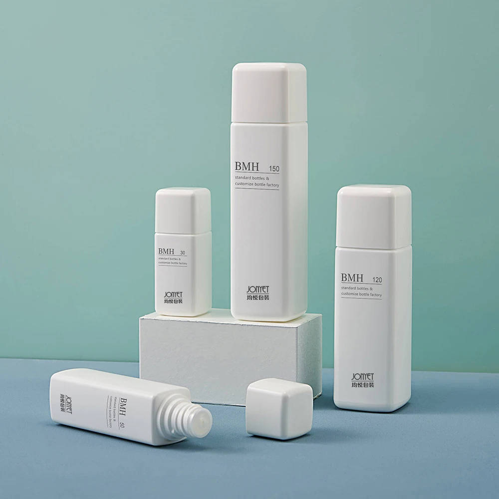 square packaging skincare 30ml 50ml 150ml 4oz 120ml cosmetic skincare packaging plastic skin toner bottle