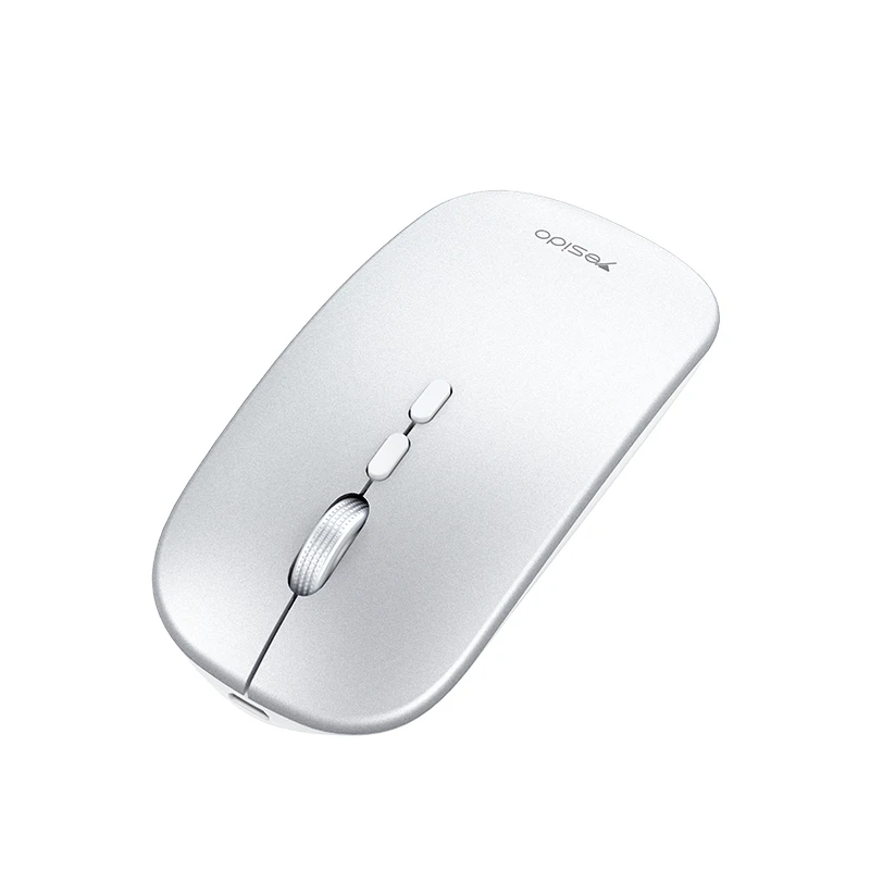 280mAh Metallic feeling 2.4G Connection 3 button With Wheel Rechargeable Wireless Mouse