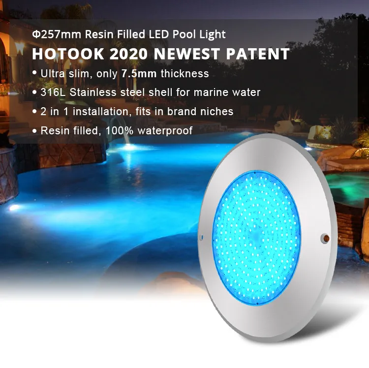 Беспроводной музыкальный контроллер RGB с Wi-Fi 4 провода брендовые нишевые сменные светодиодные подводные светильники для бассейна