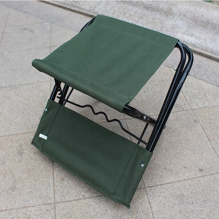 Outdoor Folding Fishing Chairs with Rod Holder Camping Chair for Ice Fishing, Camp, Lawn, Patio, Garden