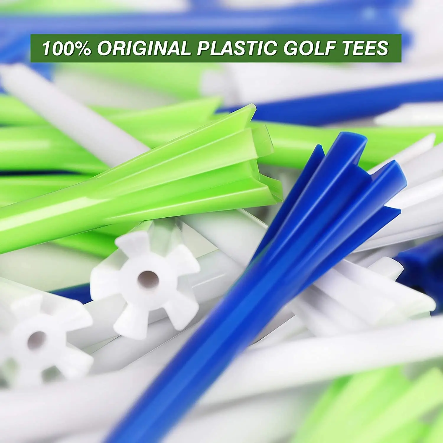 3-1/4 Inch  5 Prongs Plastic Tees Side Durable Tees Reduce Friction Golf Tees for Golf Ac