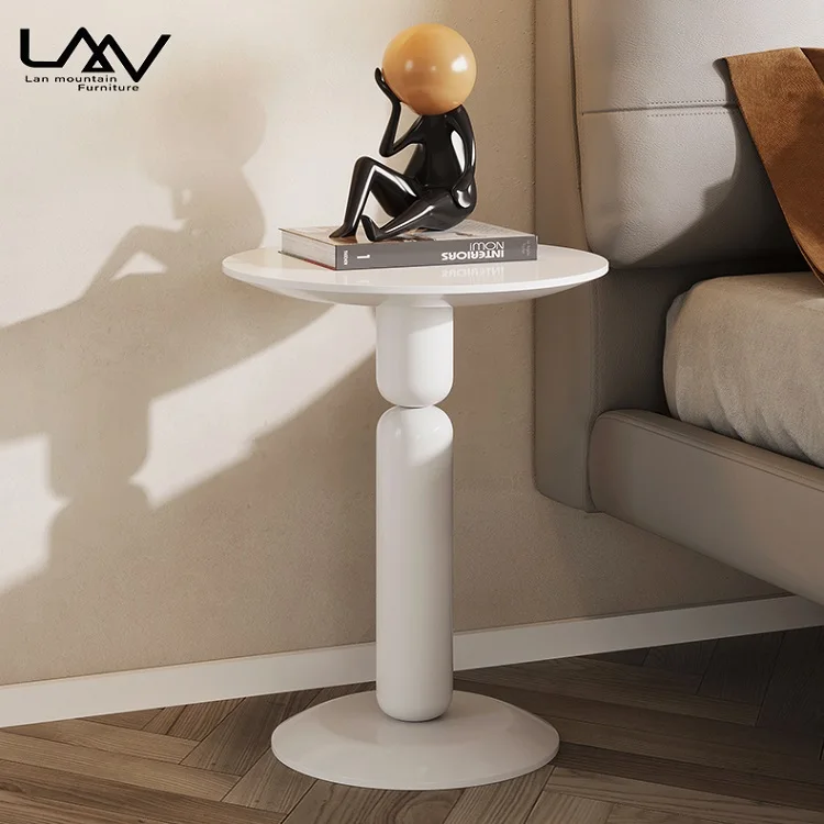 Modern simple nordic style bedroom bed side table living room wooden corner table furniture