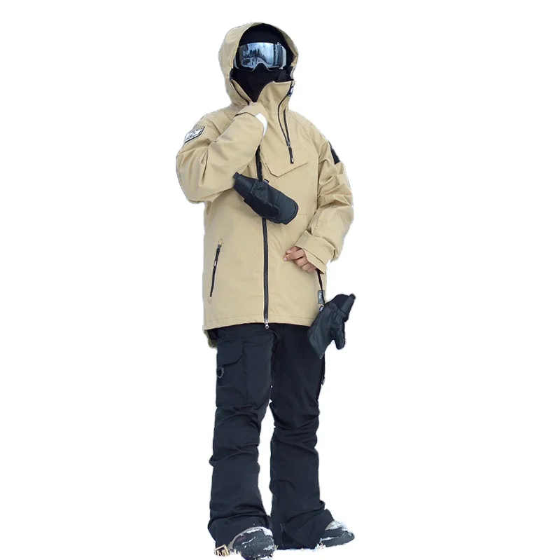 Новый дизайн, водонепроницаемая ветрозащитная Мужская и женская модная Лыжная зимняя куртка, теплая фирменная одежда на заказ