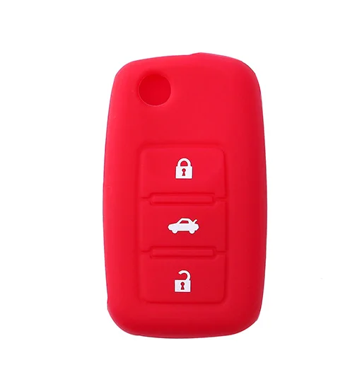 Wholesale Colorful Custom Skin friendly Soft Silicone Car key case for vehicle remote key durable protector cover