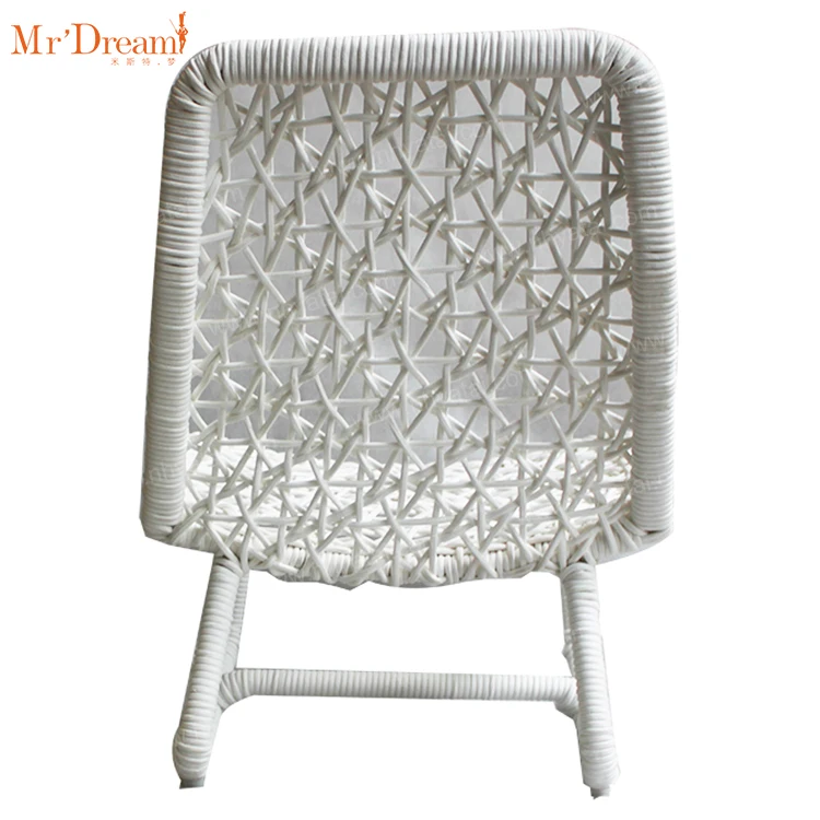 Modern supplier lightweight aluminum rope woven front porch deck outdoor reclining chair