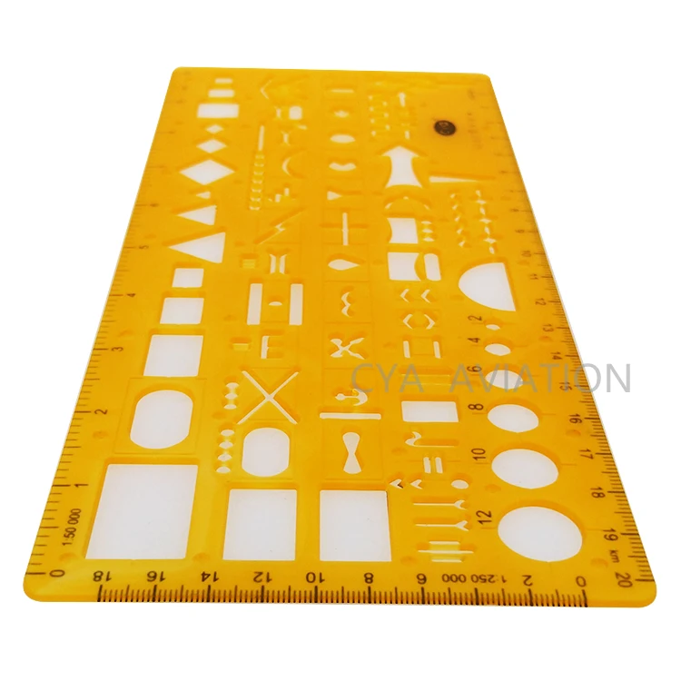 CYA nato 8356 ruler plastic map marking template stencil for outdoor training & map reading