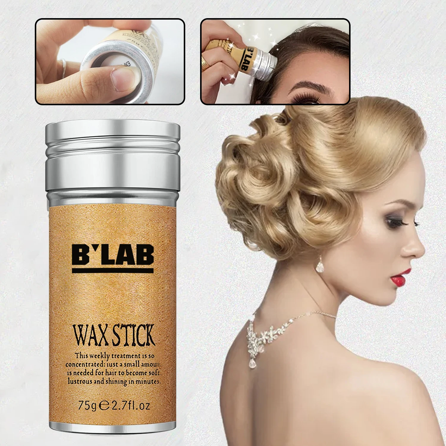 Private Label Hair Stick Wax for Edge Control Hair Styling Wax Stick for Men and Women Strong Hold Matte Clay for Hair Stick Wax