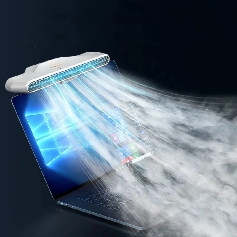 USB Monitor Clip On Computer Fan Laptop Screen Air Cooler Angle Speed Adjustable Personal Cooling Fan for Home Office Gaming