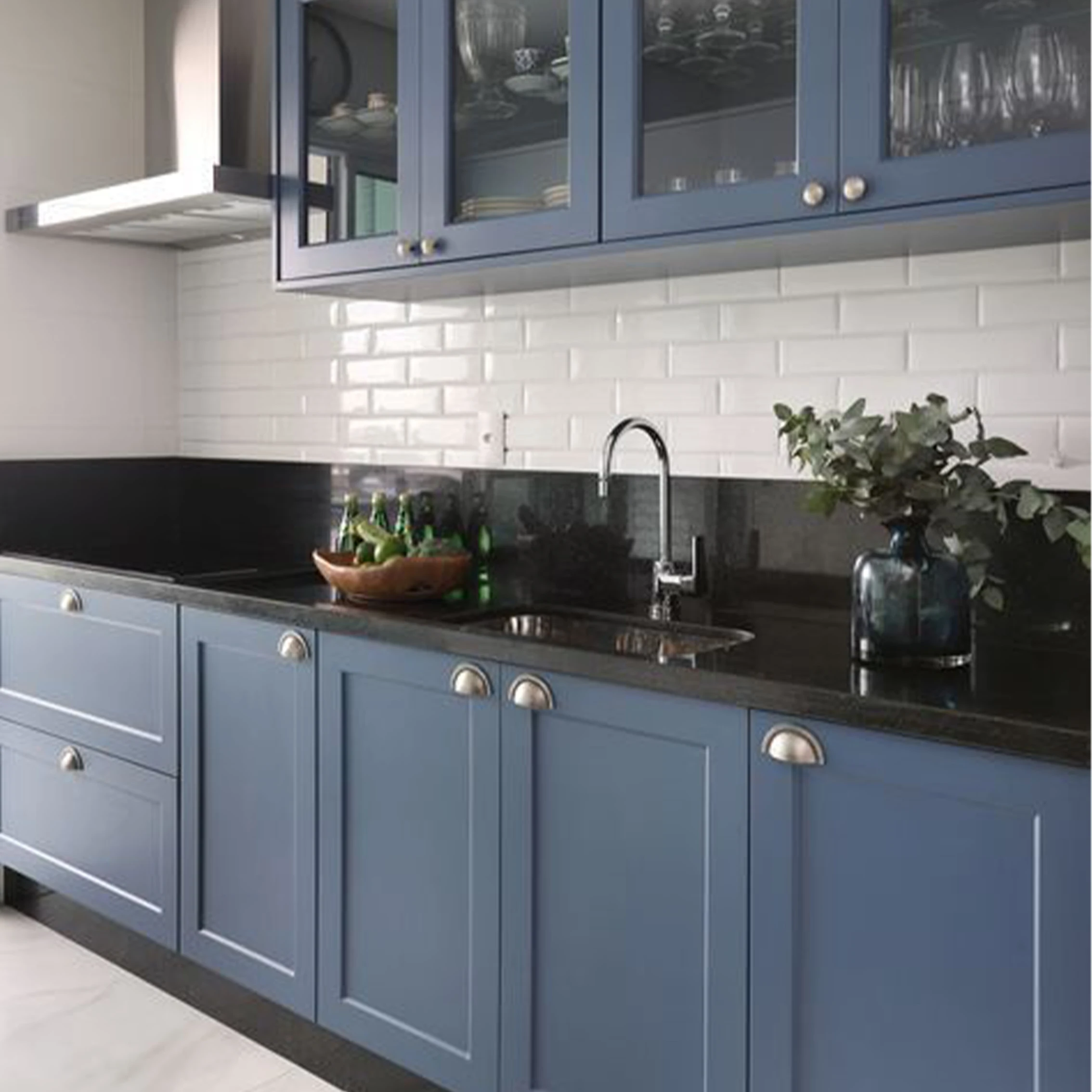 Full Kitchen Complete Unit Wooded Frame/Frameless  Shaker Green Kitchen Cabinets from Thailand Factory for Distributor Wholesale