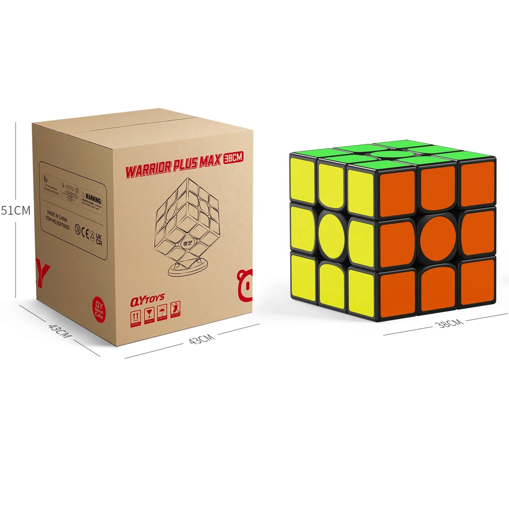 New teaching toys warrior puzzle big cube plus max black 38cm large cube storage box with stand