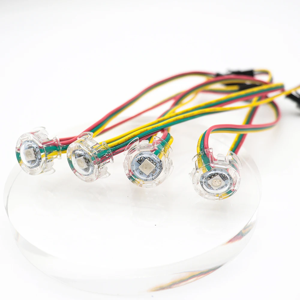 20 мм RGB СВЕТОДИОДНЫЕ пиксельные струнные огни водонепроницаемые рождественские светящиеся точечные сменный светильник для тематических парков
