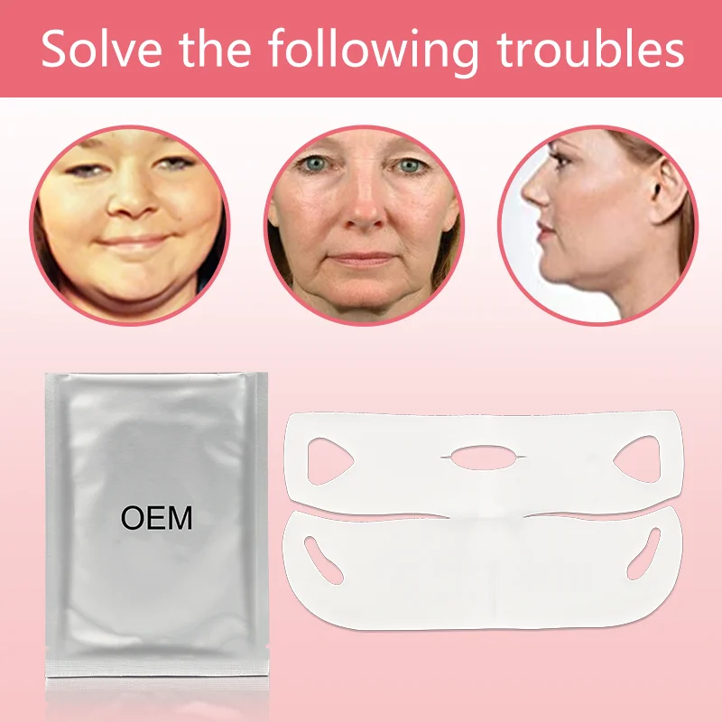 Slimming strap chin neck v shape face mask hydrogel v line face lifting mask