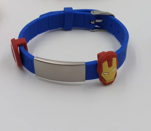 Cheap printing custom debossed logo text size glowing in the dark color silicone bracelet