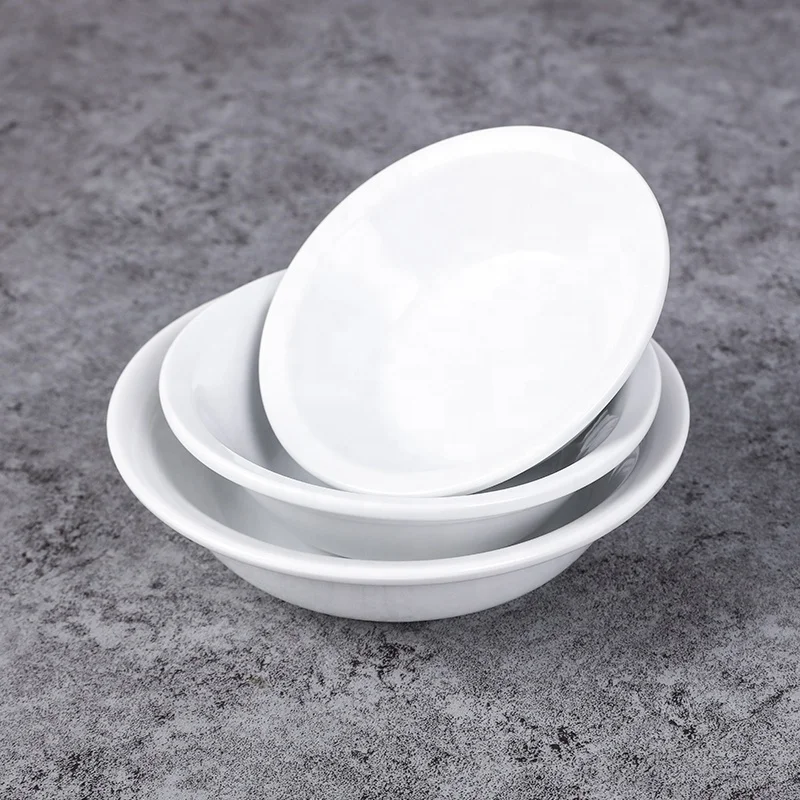 Custom Ceramic Bowls With Logo Restaurant 4.75/5.5/6.25 Inch Round short bowls dinner rice soup ceramic bowls