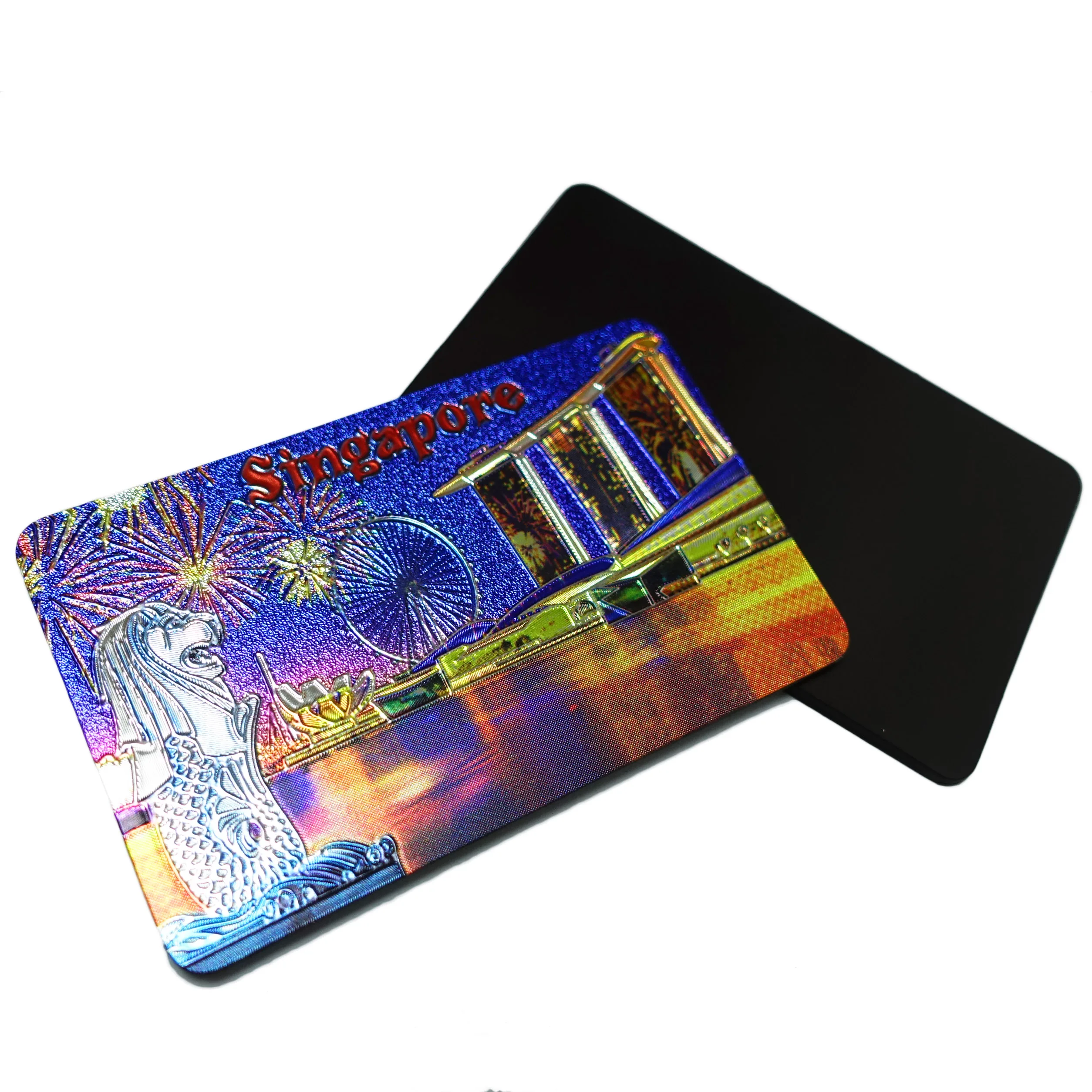 High Quality Personalized Custom Landscape Paper Foil Souvenir Foil Fridge Magnets Customized Gift Magnet Souvenir