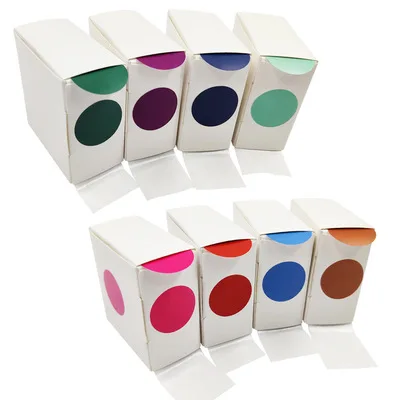 Многоцветный виниловый круглый кодирующий круг на заказ, лидер продаж, 8 мм, 3/4 дюйма, 2 дюйма, прозрачный/Цветной Настенный Рулон с ярлыком, лист, наклейка в горошек