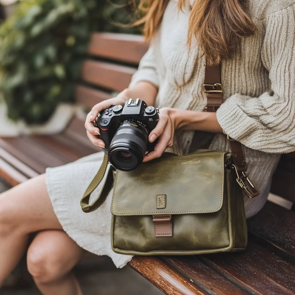 Factory Wholesale Professional Photographer Camera Bag Custom Make Small Leather Camera Purse Bag For Women