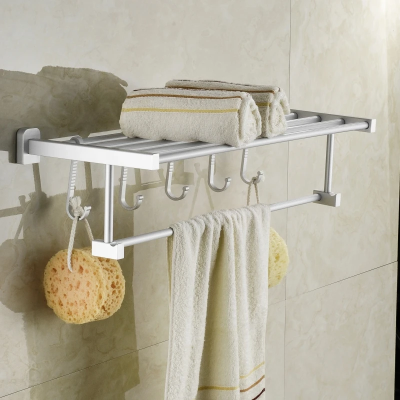 Hotel Bathroom Non Punching Towel Rack Bath Towel Holder Towel Rack Hardware Clothes Rack