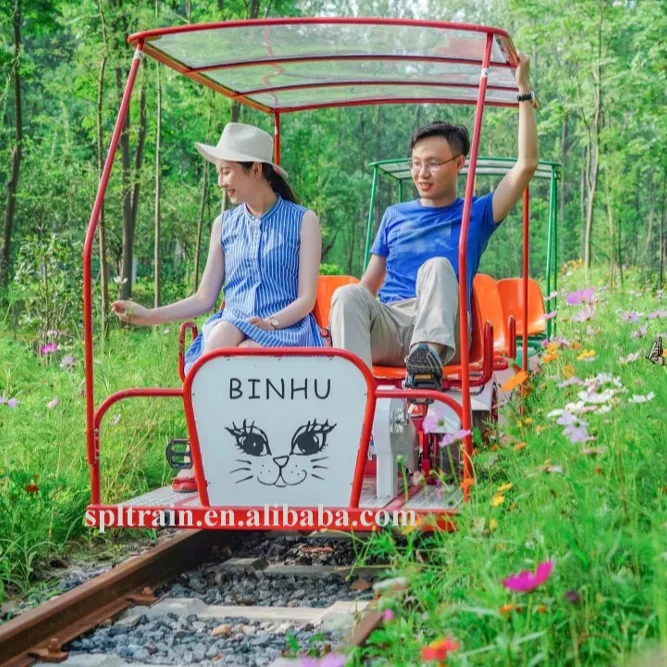 4-местный/детскй 4-колесный развлечений парк развлечений железная дорога, тандем квадрацикл велосипед на продажу с навесом