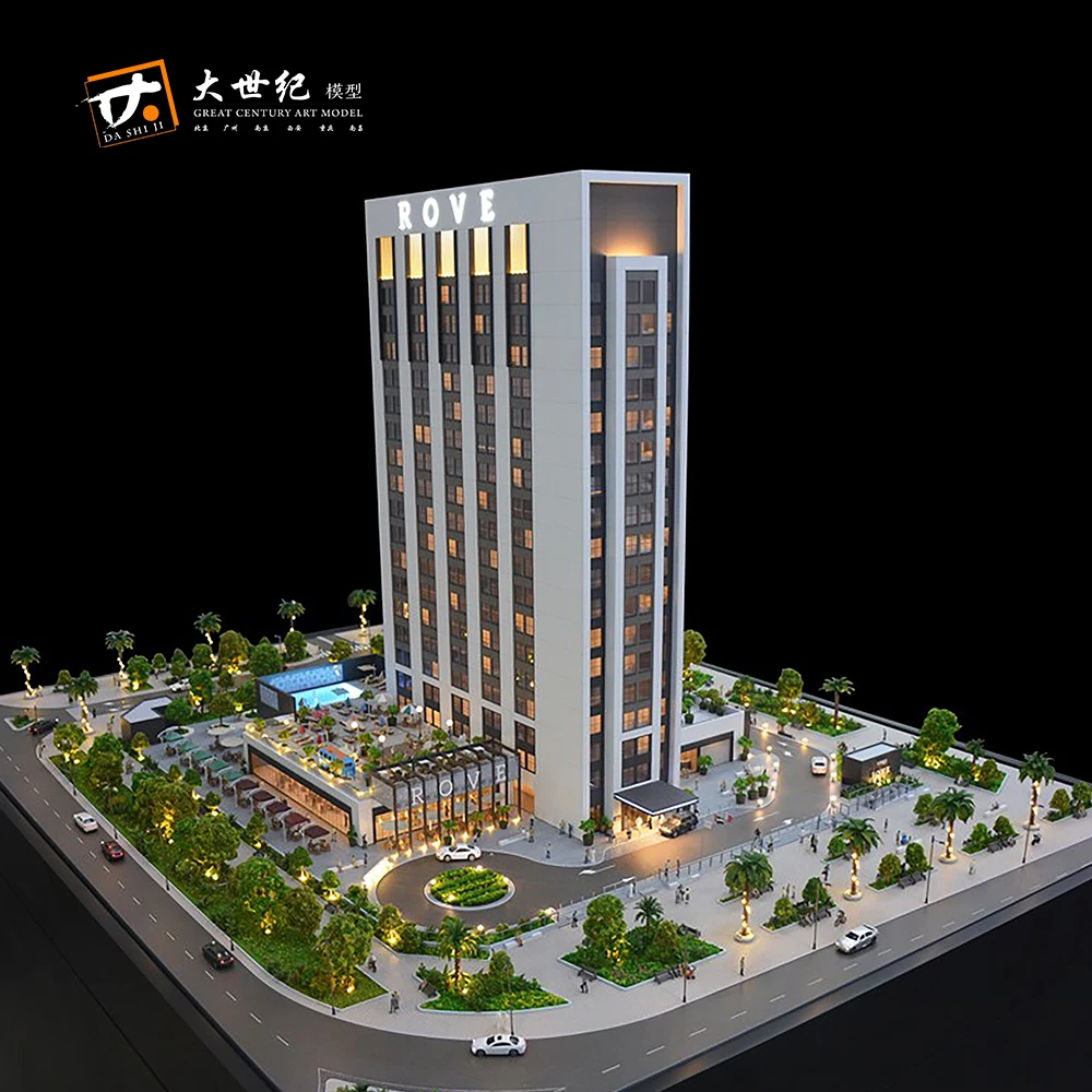 
Model with miniature furniture 3d maquette animation model 