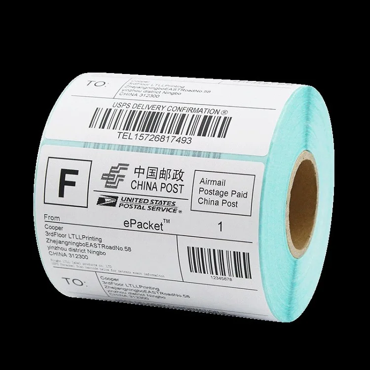 Hot Factory Transfer Thermal Print Laser Label Roll PET/PVC Barcode Blank Sticker for Shipping and Packaging - OEM Available!