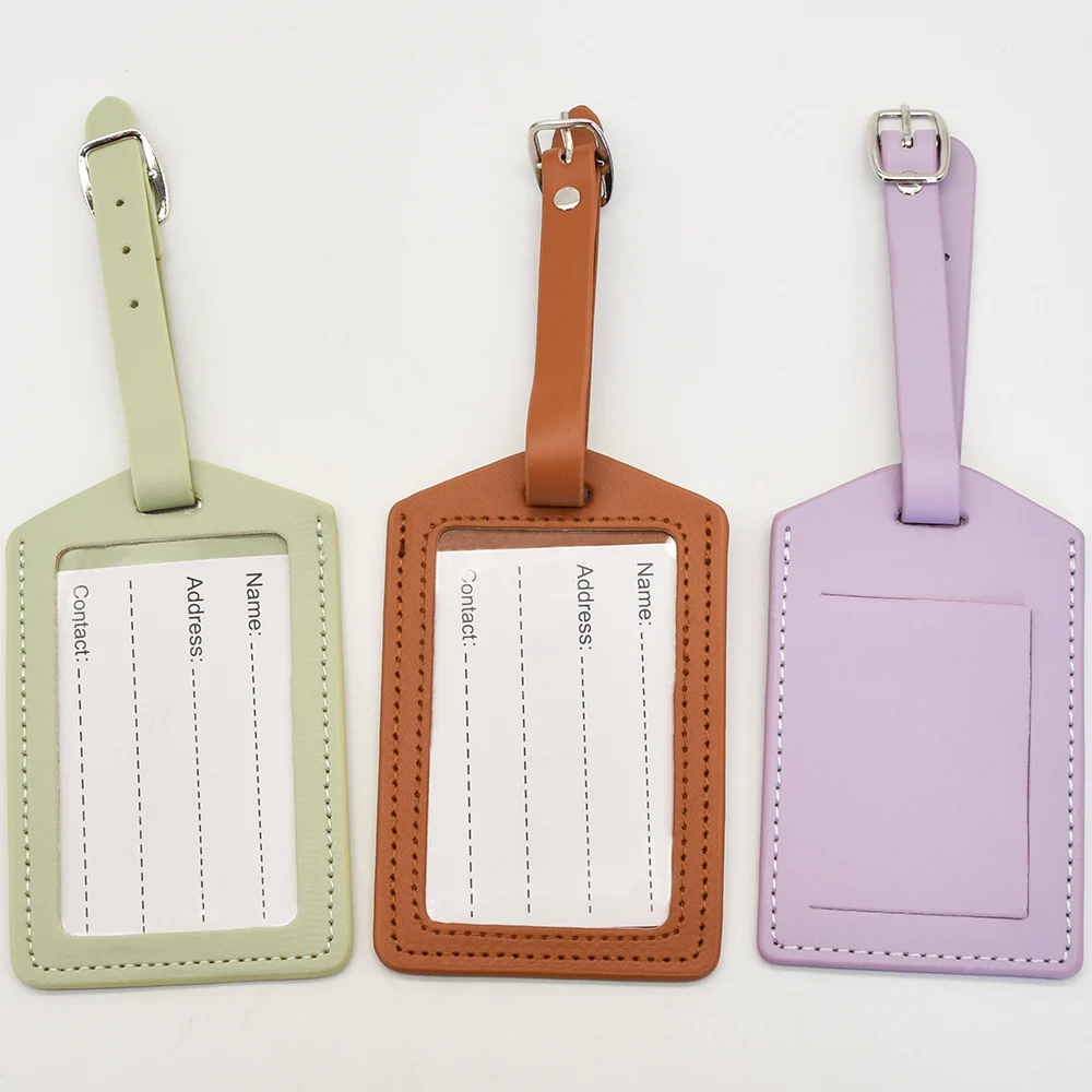 Custom Leather Luggage Tags Set with Passport Holder Wedding Favor Gift Luggage Tags
