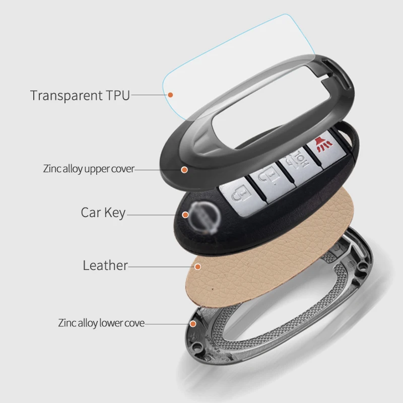 zinc metal alloy silicone Car Key Case For Nissan elgrand kicks sunny Almera patrol note xtrail tiida qashqai 2020 car key cover