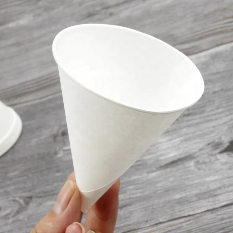 Hot Sale 4 Oz 4.5 Oz 6 Oz White Cone Water Paper Cups Disposable Snow Cone Cup Wholesale