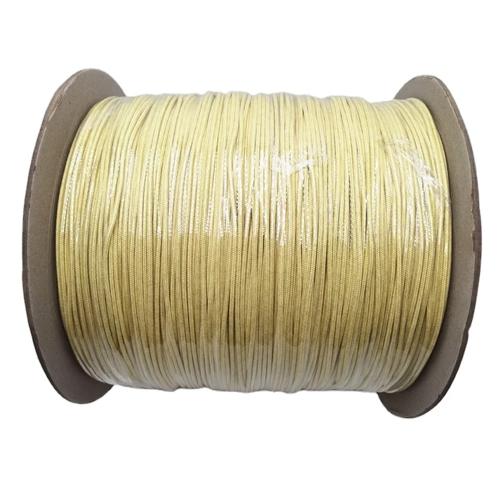 Hot sales braided yellow color aramid rope strongest fireproof cord