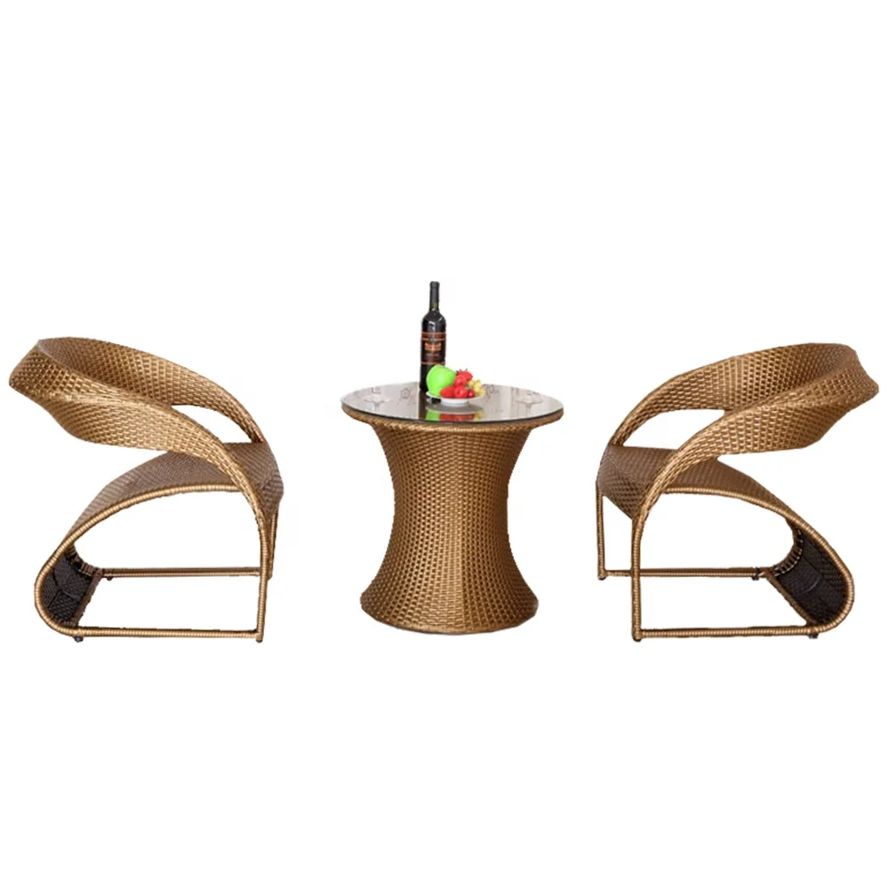 Rattan outdoor courtyard balcony table and chair combination factory direct sales Leisure outdoor furniture