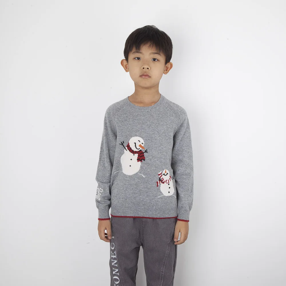 2022 New Baby Boys Girls Christmas Sweaters Crew neck snowman pattern Pullovers cashmere Knit Sweaters