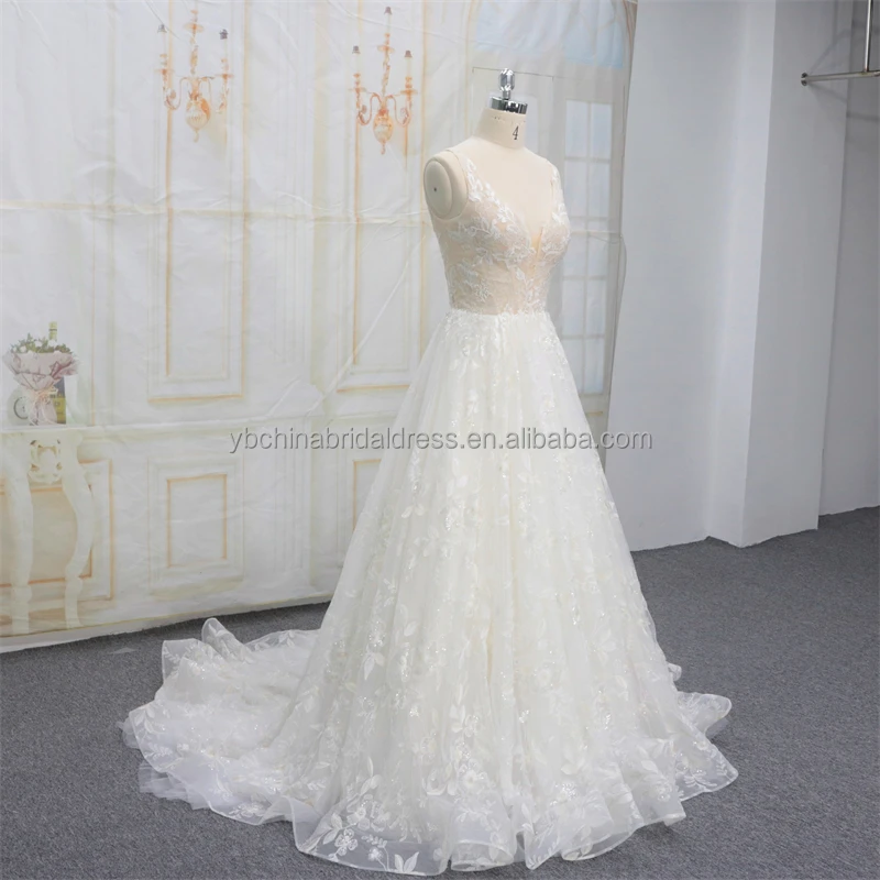 Europe popular luxury wedding dress bridal gown dropped