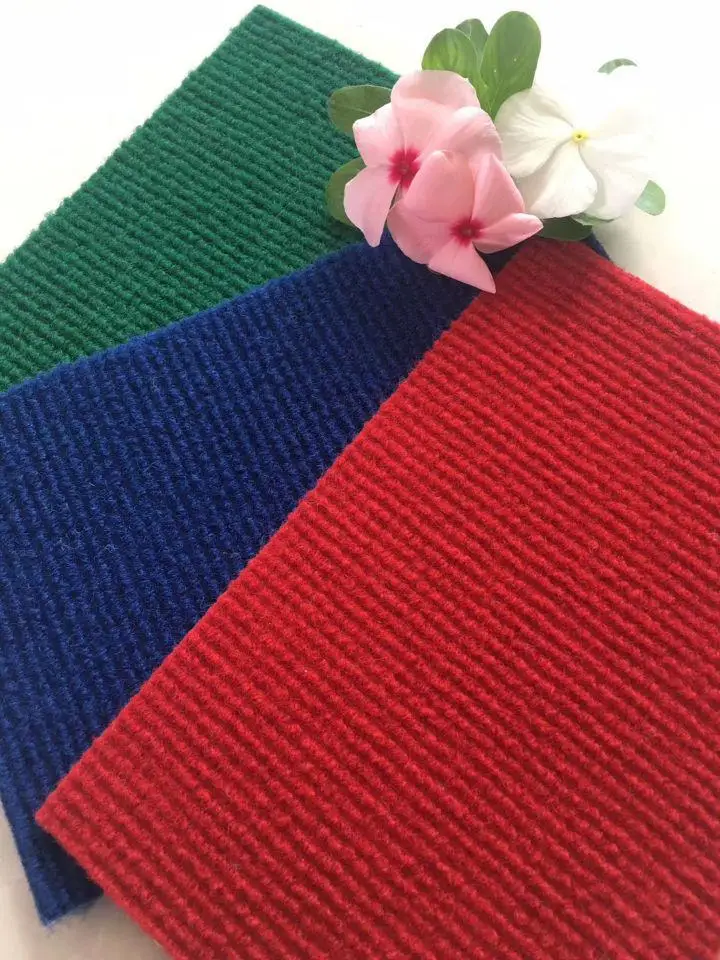 Nonwoven needle punched stripe rib marquee event tent wedding stage runner outdoor carpet