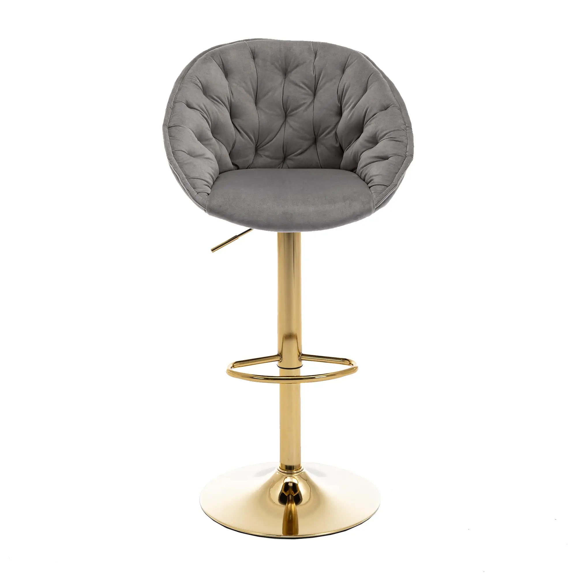 Wholesale Luxury Leather Swivel  Stool Bar Stool High Chairs With Arms