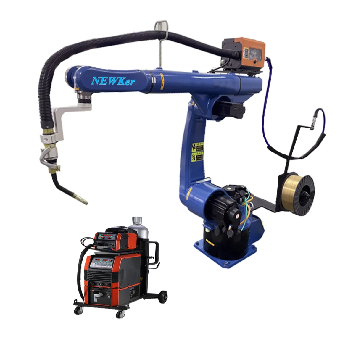 welding robot manipulator 6 axis robotic welding machine automatic robot arm with welding gun and wire feeder