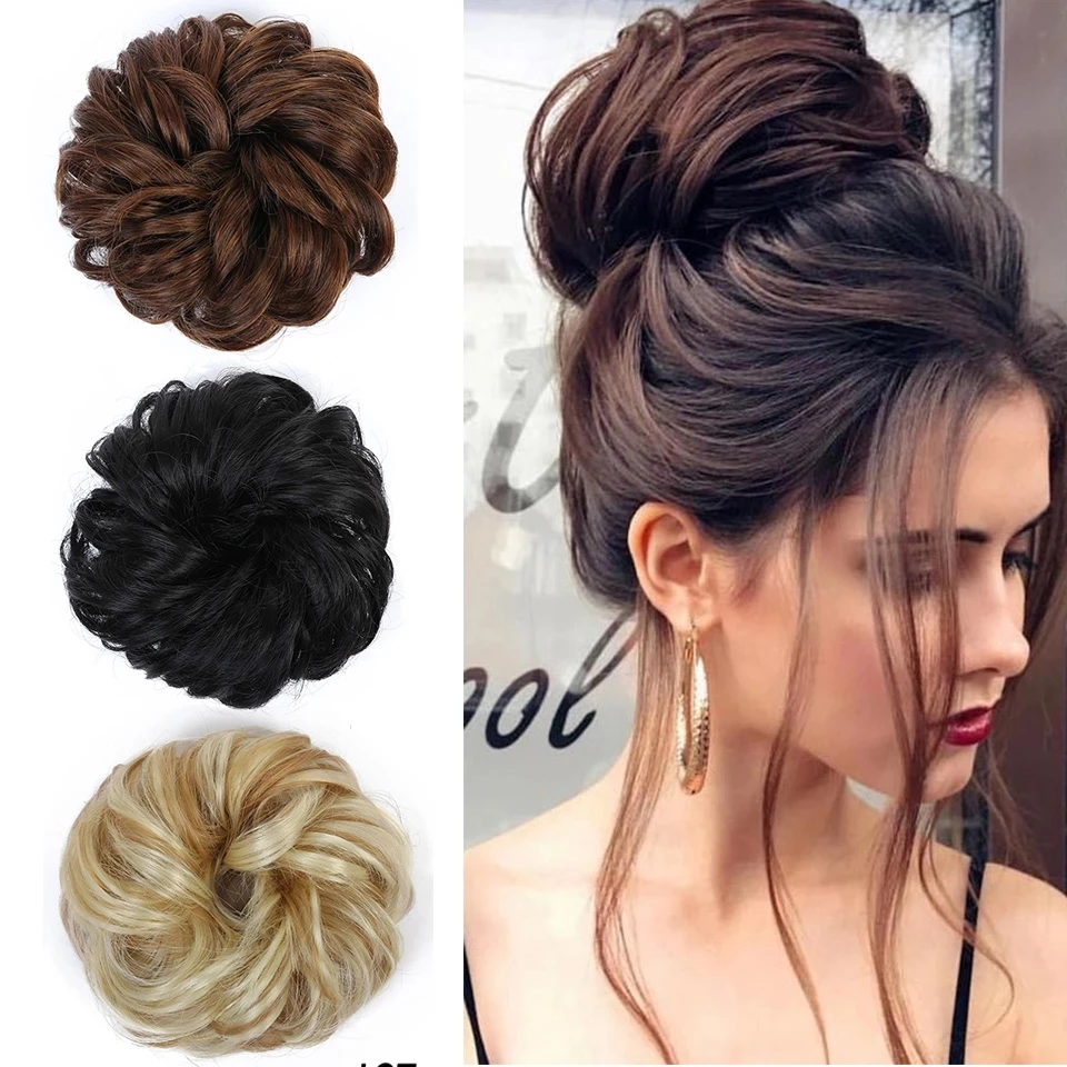 Synthetic Hair Chignon Donut Elastic Rope Rubber Band Hair Bun Pad Updos Messy Hairstyle Dropshipping Supplier
